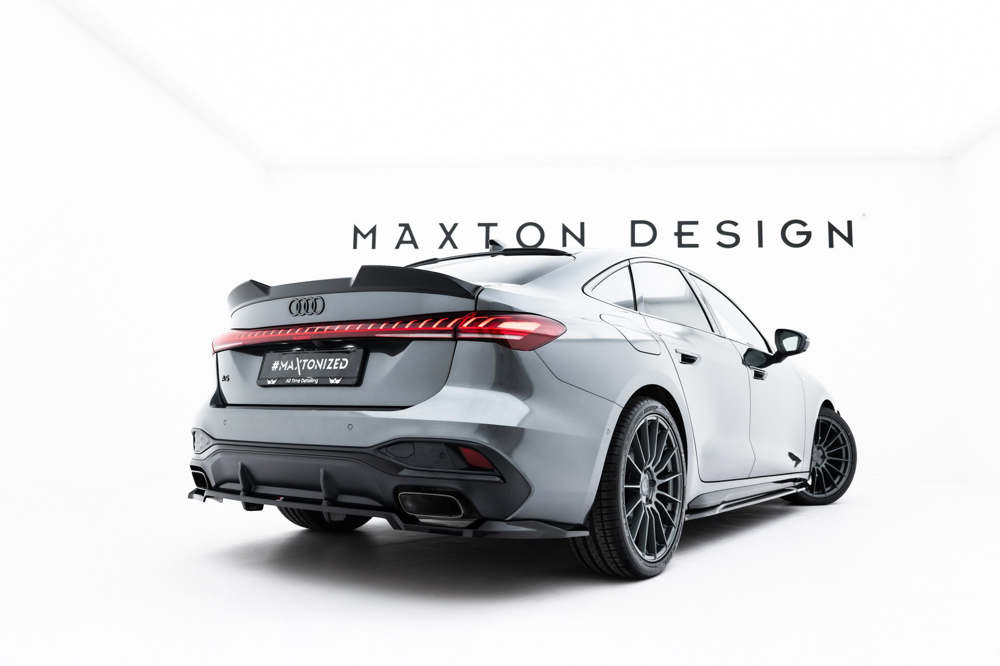 REAR SPLITTER (WITH VERTICAL BARS) SUITABLE FOR AUDI A5 S-LINE SEDAN / AVANT B10 – MAXTON DESIGN - 6