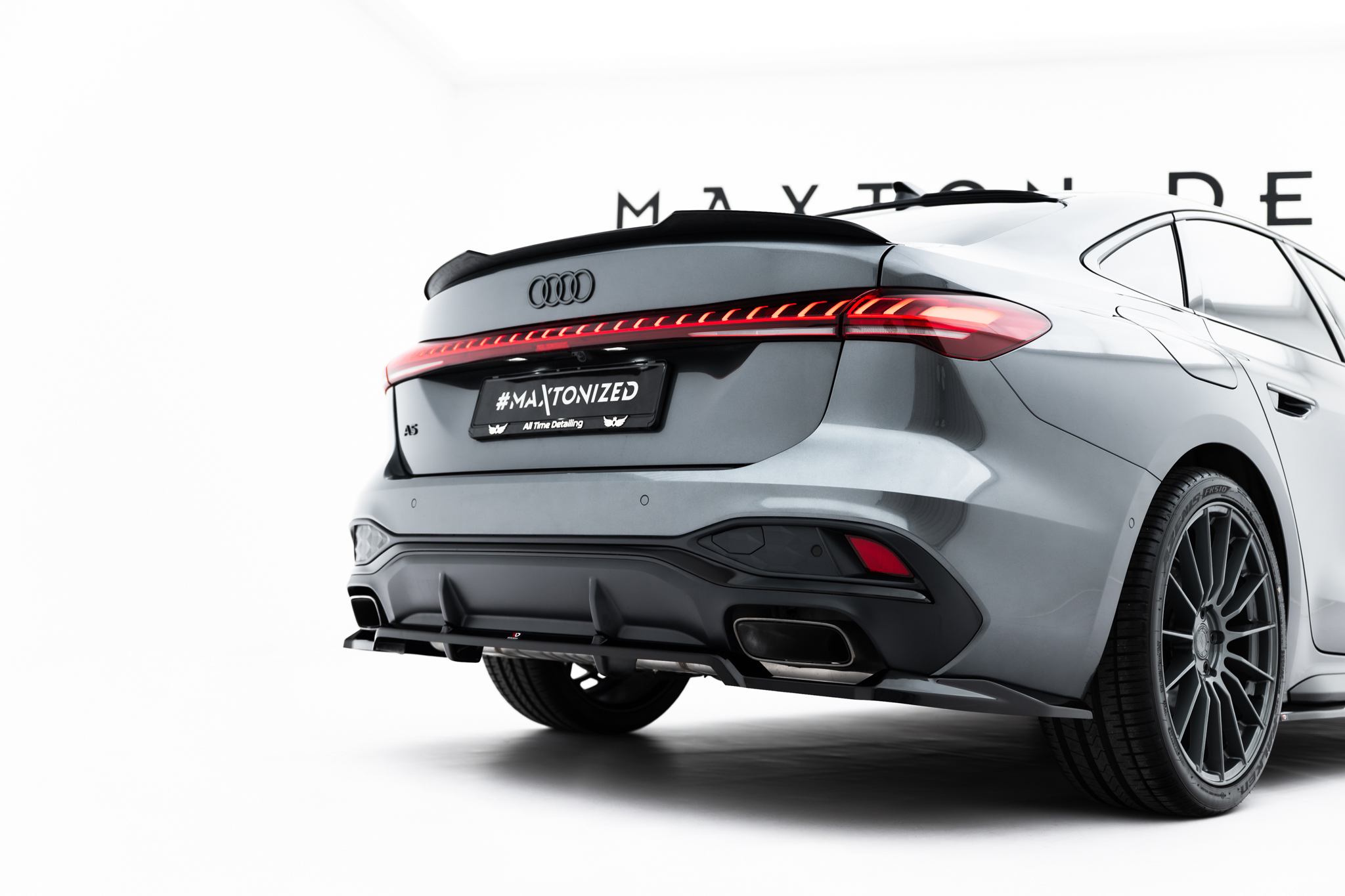 REAR SPLITTER (WITH VERTICAL BARS) SUITABLE FOR AUDI A5 S-LINE SEDAN / AVANT B10 – MAXTON DESIGN - 4