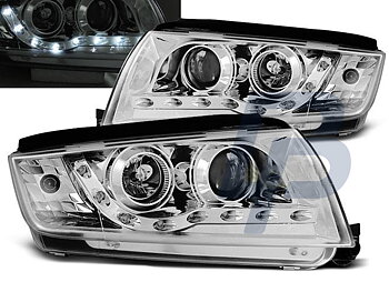 HEADLIGHTS SKODA FABIA 12.99-08 DAYLIGHT CHROME