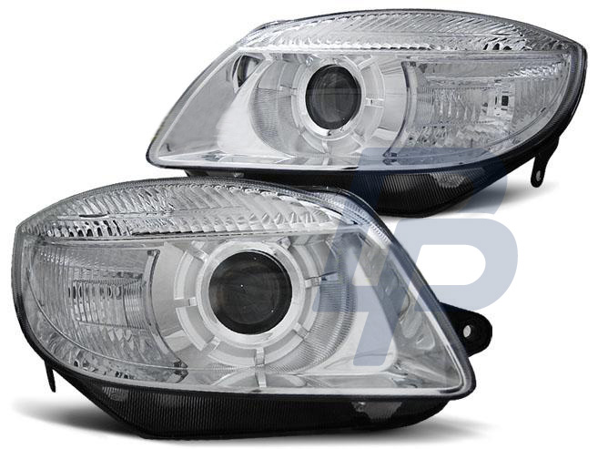 HEADLIGHTS SKODA FABIA 07-03.10, ROOMSTER 06-03.10 SOCZEWKA CHROME - 2