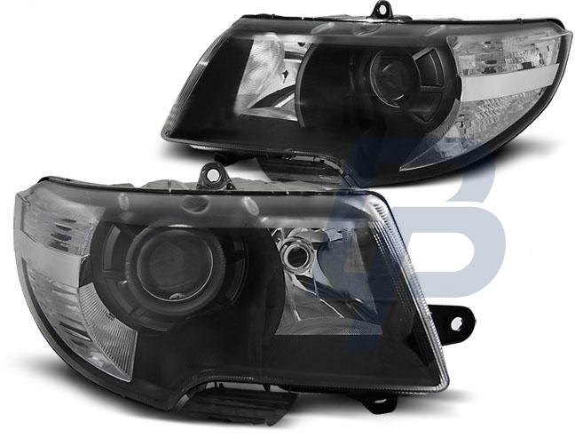 HEADLIGHTS SKODA SUPERB 08-  BLACK - 2