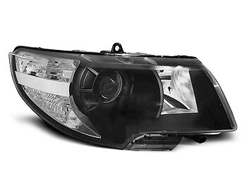 HEADLIGHTS SKODA SUPERB 08-  BLACK