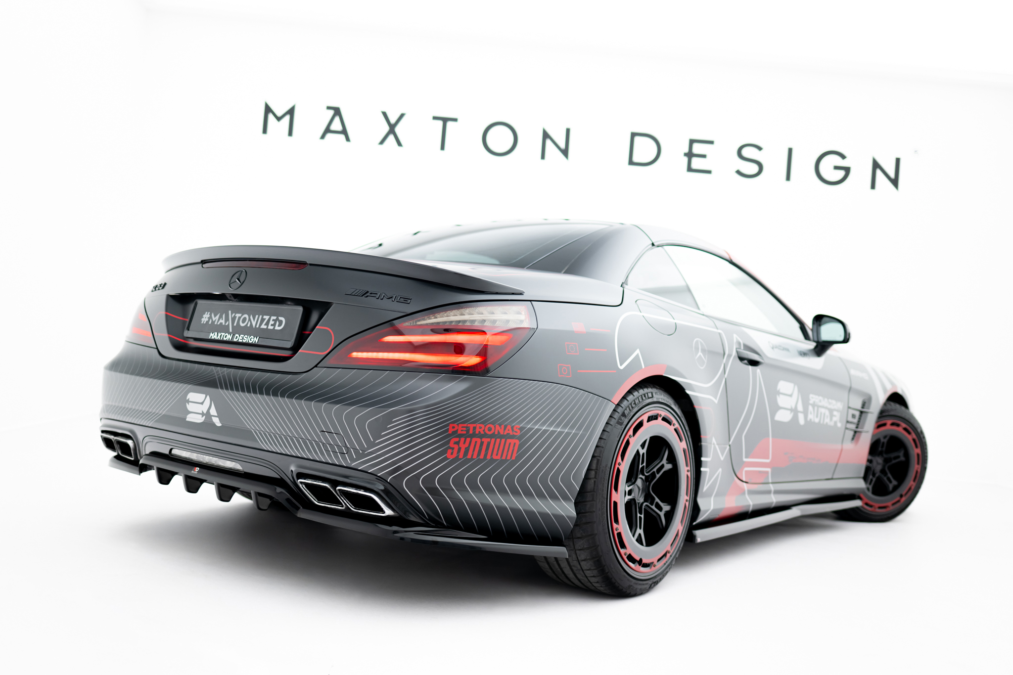 REAR SPLITTER (WITH VERTICAL BARS) SUITABLE FOR MERCEDES-BENZ SL 63 AMG R231 – MAXTON DESIGN - 2