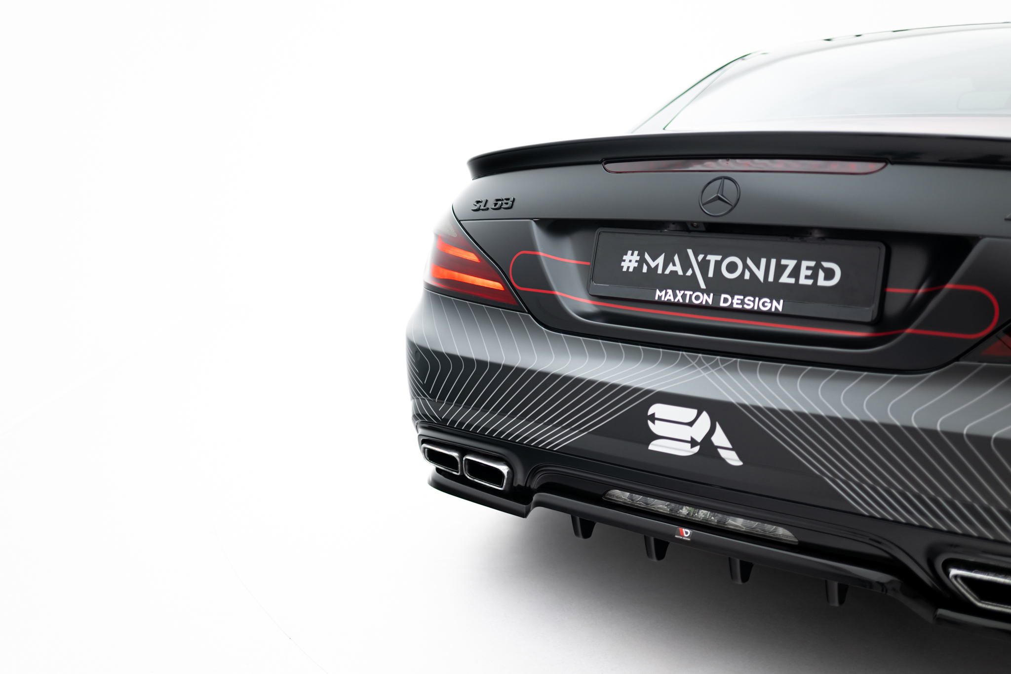 REAR SPLITTER (WITH VERTICAL BARS) SUITABLE FOR MERCEDES-BENZ SL 63 AMG R231 – MAXTON DESIGN - 3