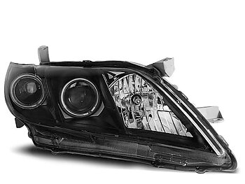HEADLIGHTS TOYOTA CAMRY 6 XV40 06-09 ANGEL EYES BLACK