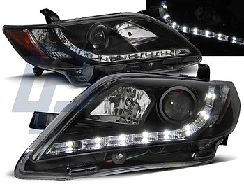 HEADLIGHTS TOYOTA CAMRY 6 XV40 06-09 DAYLIGHT BLACK