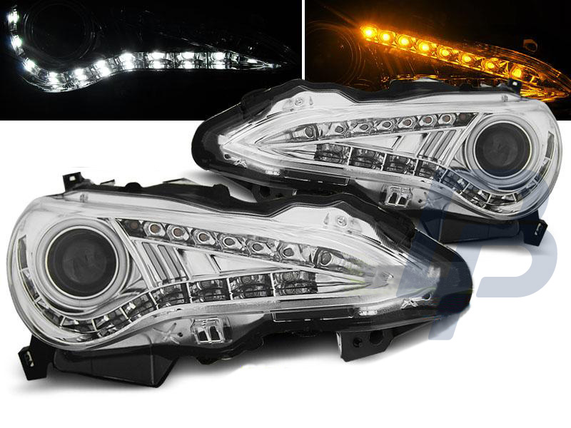 HEADLIGHTS TOYOTA GT86 12- CHROME TRU DRL - 3