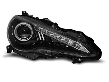 HEADLIGHTS TOYOTA GT86 12- BLACK TRU DRL