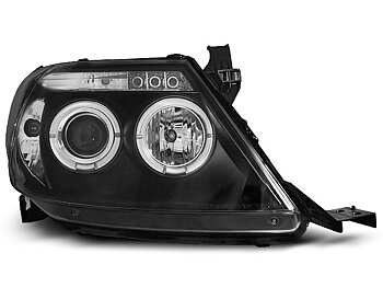 STRÅLKASTARE TOYOTA HILUX 05-11 ANGEL EYES SVARTA