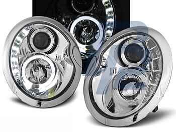 STRÅLKASTARE DAYLIGHT KROM TILL BMW MINI (COOPER) 2001-2006
