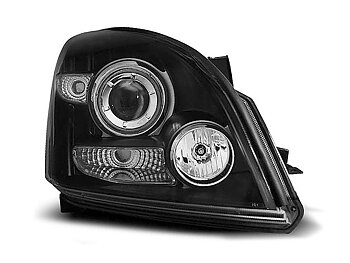 STRÅLKASTARE TOYOTA LAND CRUISER 120 03-09 ANGEL EYES SVARTA CCFL