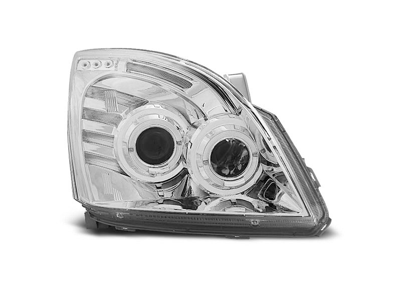 HEADLIGHTS TOYOTA LAND CRUISER 120 03-09 ANGEL EYES CHROME