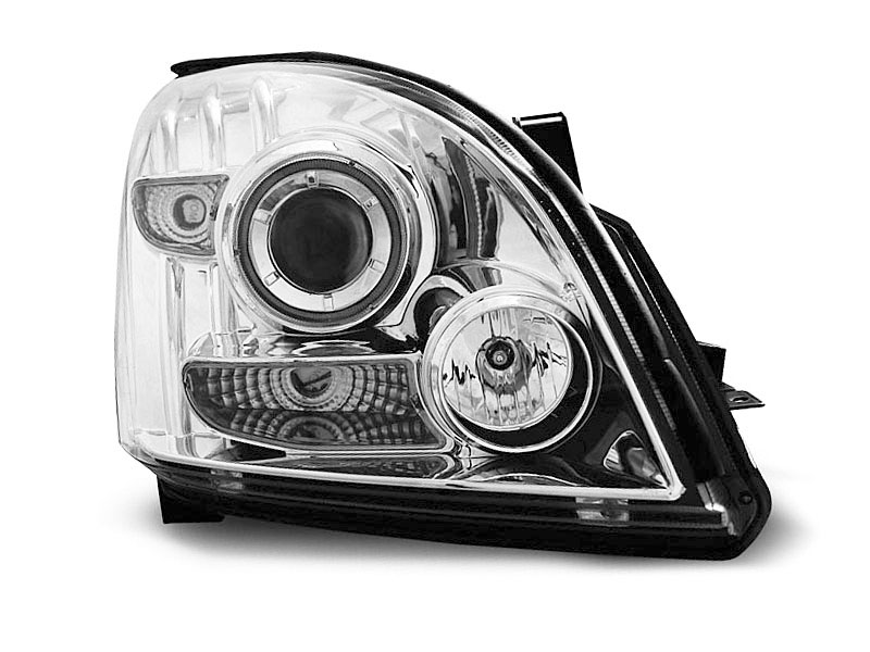 HEADLIGHTS TOYOTA LAND CRUISER 120 03-09 ANGEL EYES CHROME CCFL
