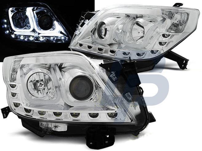HEADLIGHTS TOYOTA LAND CRUISER 150 09- TUBE LIGHT CHROME - 2