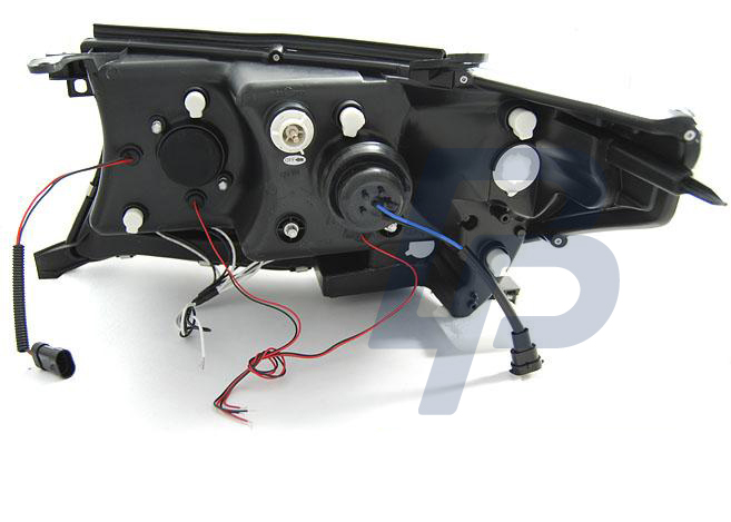 HEADLIGHTS TOYOTA LAND CRUISER FJ200 07-12 ANGEL EYES BLACK - 4