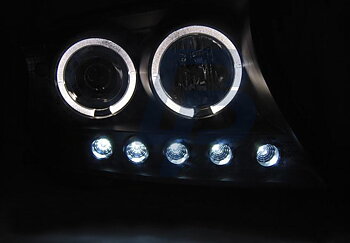 STRÅLKASTARE TOYOTA LAND CRUISER FJ200 07-12 ANGEL EYES SVARTA