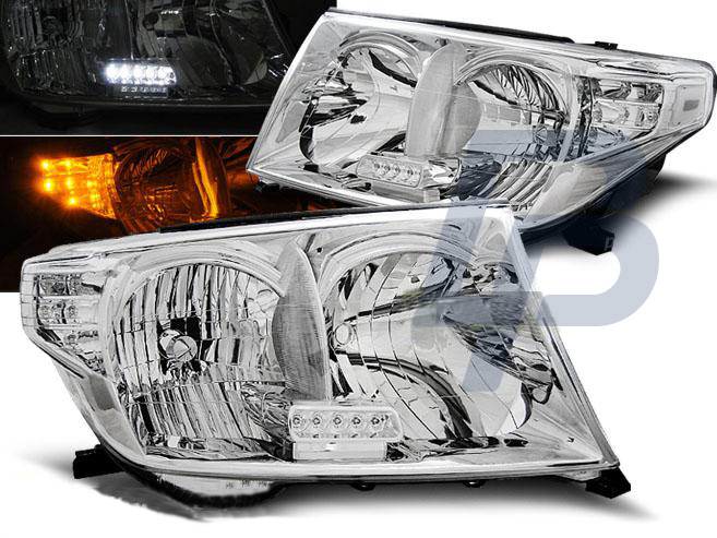 HEADLIGHTS TOYOTA LAND CRUISER FJ200 07- CHROME LED - 2