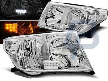 HEADLIGHTS TOYOTA LAND CRUISER FJ200 07- CHROME LED