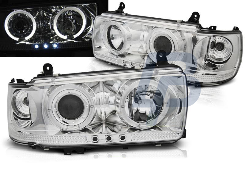 HEADLIGHTS TOYOTA LAND CRUISER FJ 80 90-97 CHROME - 5