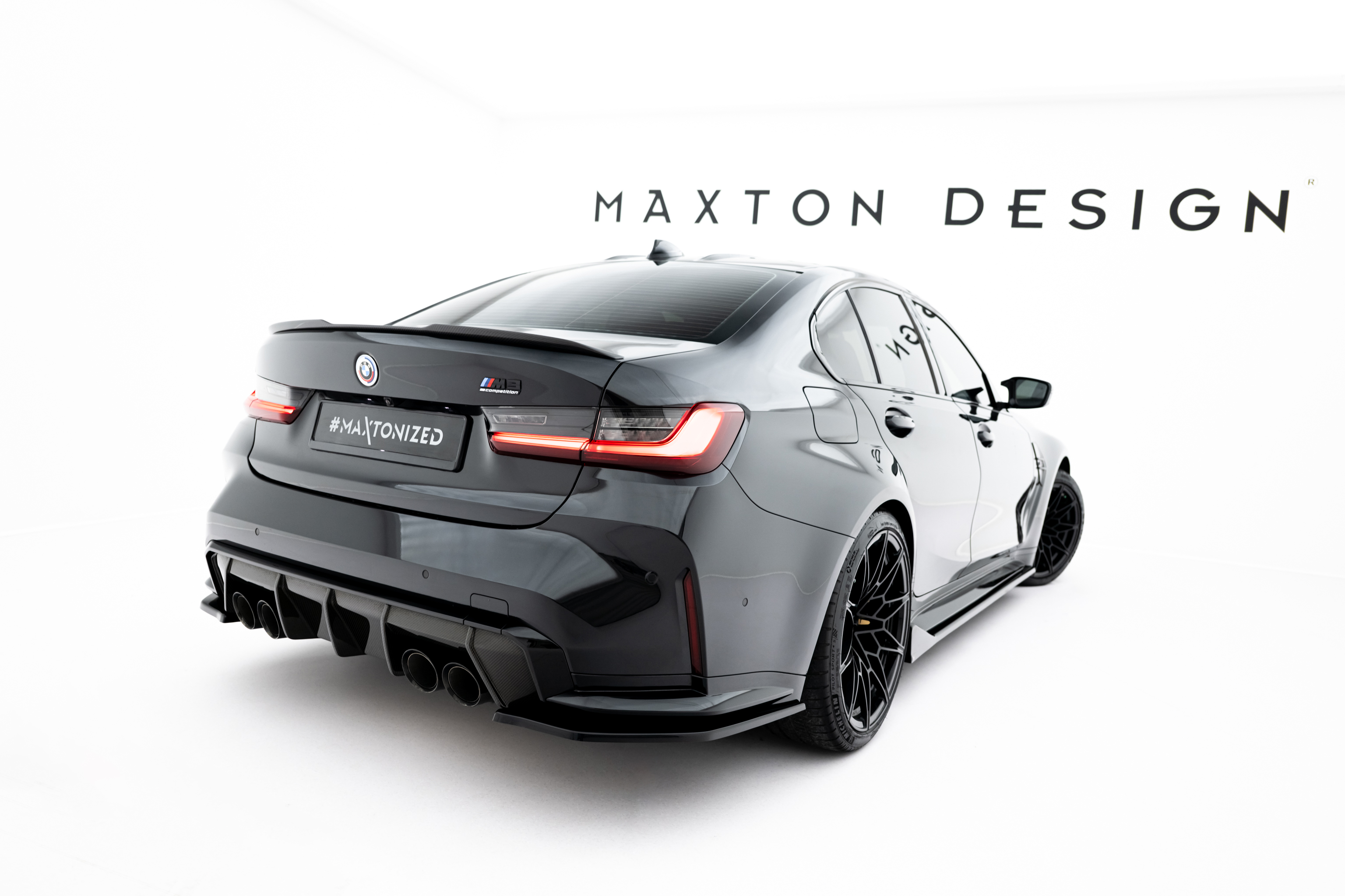 REAR SIDE SPLITTERS V.3 SUITABLE FOR BMW M3 SEDAN / TOURING G80 / G81 – MAXTON DESIGN - 2