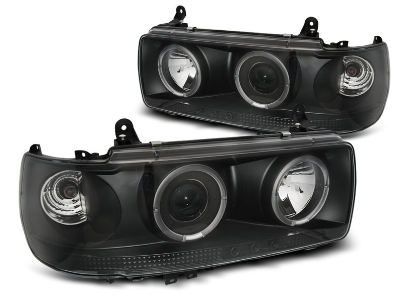 HEADLIGHTS TOYOTA LAND CRUISER FJ 80 90-97 BLACK