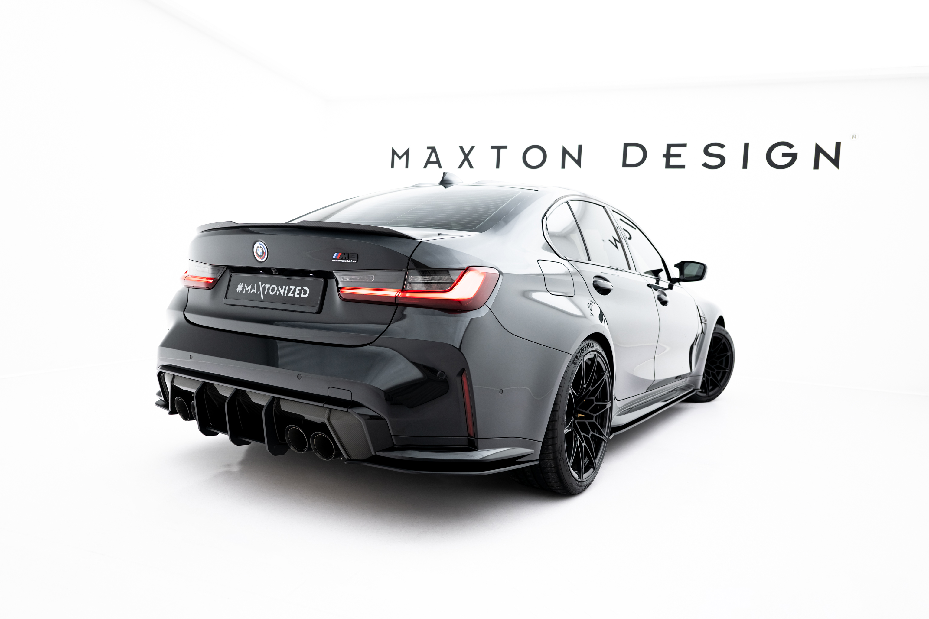 STREET PRO REAR SIDE SPLITTERS V.3 SUITABLE FOR BMW M3 SEDAN / TOURING G80 / G81 – MAXTON DESIGN - 3