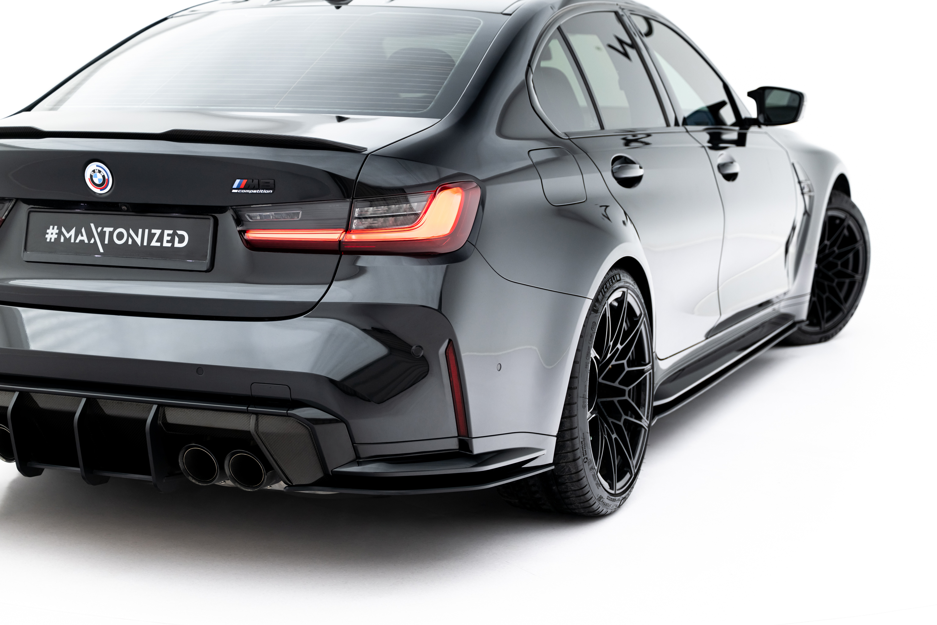 STREET PRO REAR SIDE SPLITTERS V.3 SUITABLE FOR BMW M3 SEDAN / TOURING G80 / G81 – MAXTON DESIGN