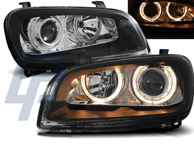 HEADLIGHTS TOYOTA RAV4 06.94-06.00 ANGEL EYES BLACK - 2