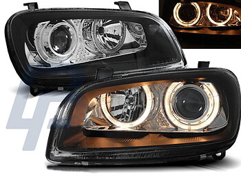 STRÅLKASTARE TOYOTA RAV4 06.94-06.00 ANGEL EYES SVARTA