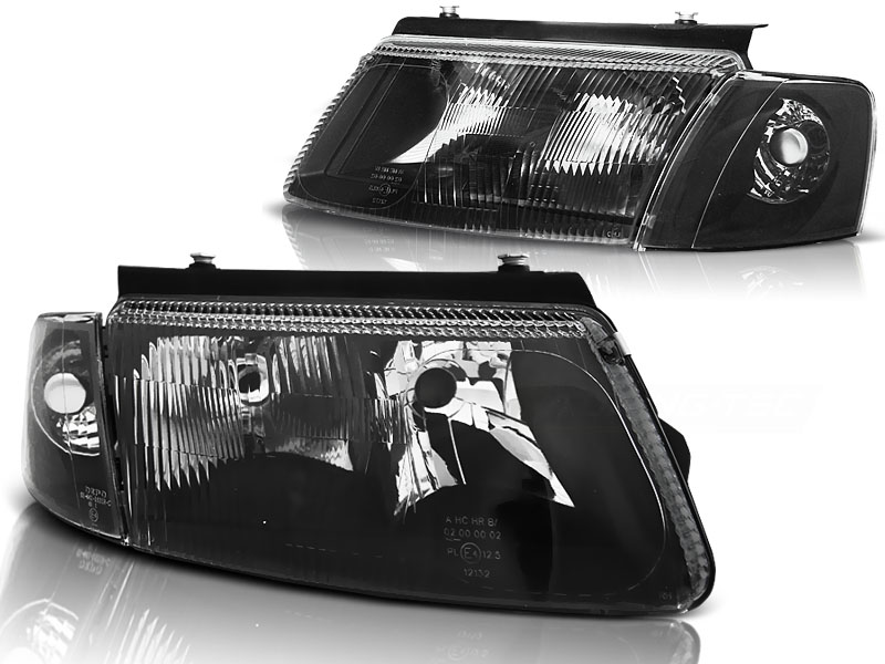 STRÅLKASTARE SVART TILL VW PASSAT B5 3B 1996-2000