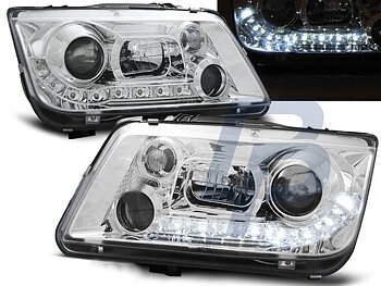 HEADLIGHTS VW BORA 09.98-05.05 DAYLIGHT CHROME