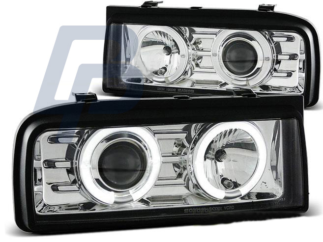 HEADLIGHTS VW CORRADO 88-95 ANGEL EYES CHROME - 2