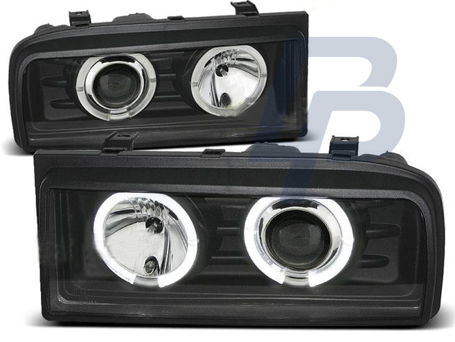 HEADLIGHTS VW CORRADO 88-95 ANGEL EYES BLACK - 2