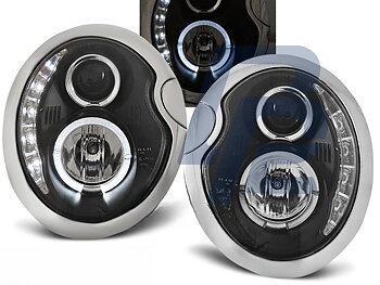 STRÅLKASTARE DAYLIGHT SVART TILL BMW MINI (COOPER) 2001-2006