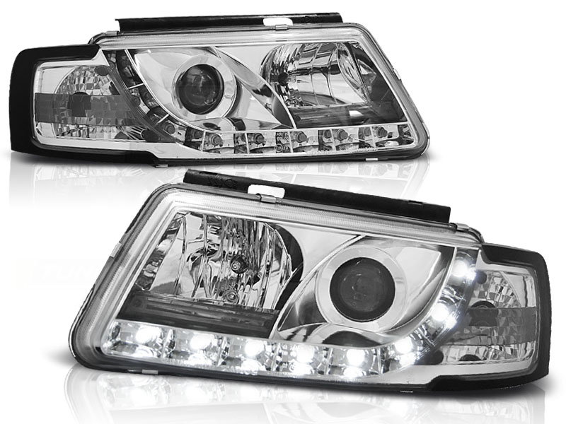STRÅLKASTARE TRUE DRL KROM TILL VW PASSAT B5 3B 1996-2000
