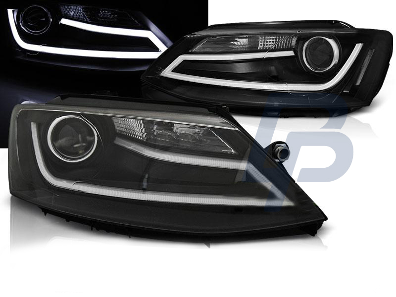 HEADLIGHTS VW JETTA VI 1.11- TUBE LIGHT BLACK - 4