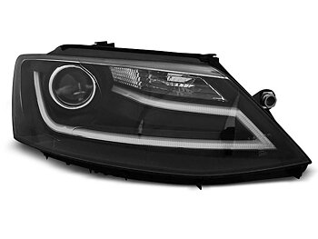 HEADLIGHTS VW JETTA VI 1.11- TUBE LIGHT BLACK