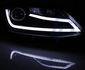 HEADLIGHTS VW JETTA VI 1.11- TUBE LIGHT BLACK