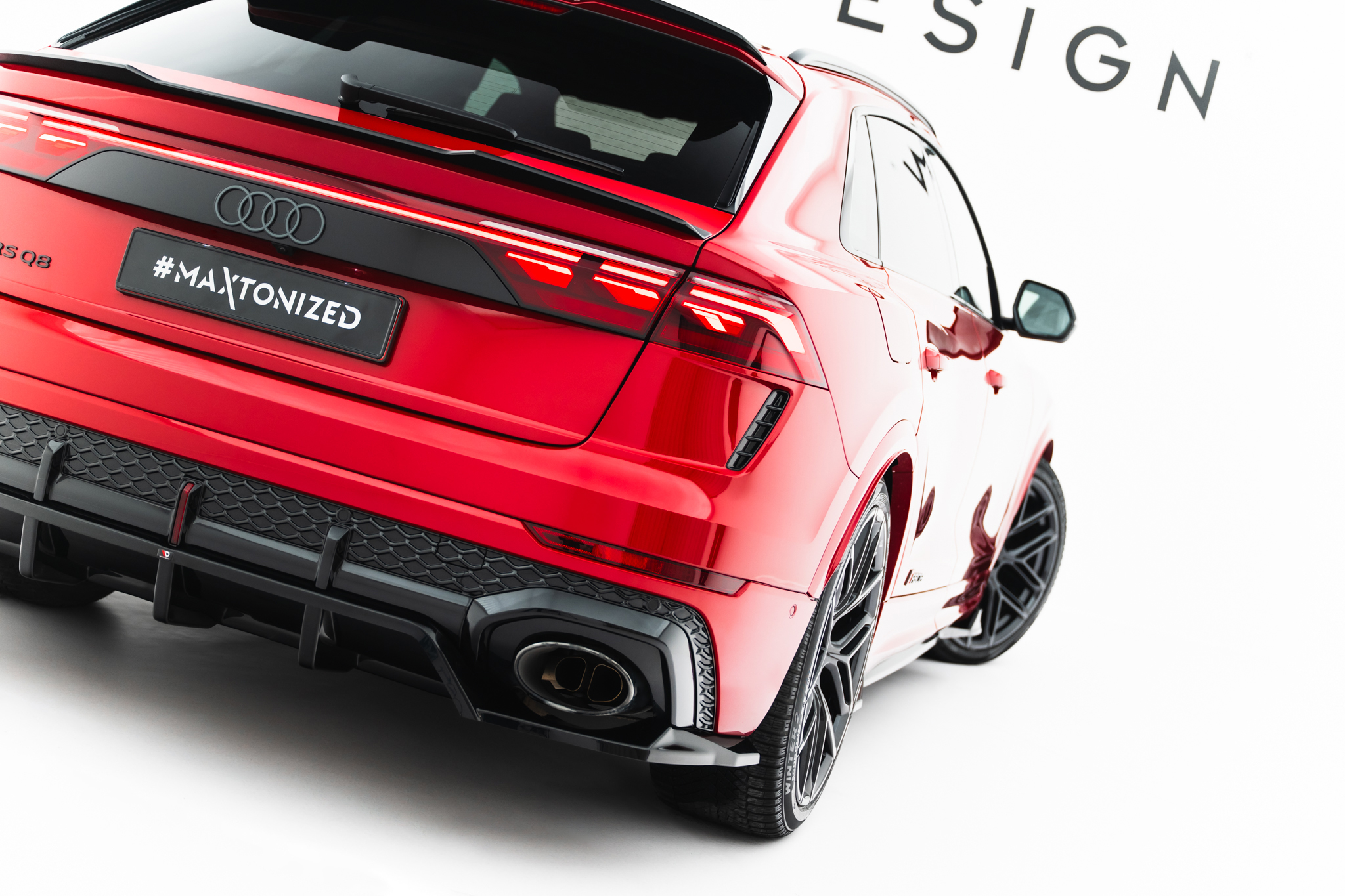 REAR SPLITTER (WITH VERTICAL BARS) SUITABLE FOR AUDI RSQ8 MK1 FACELIFT – MAXTON DESIGN - 5