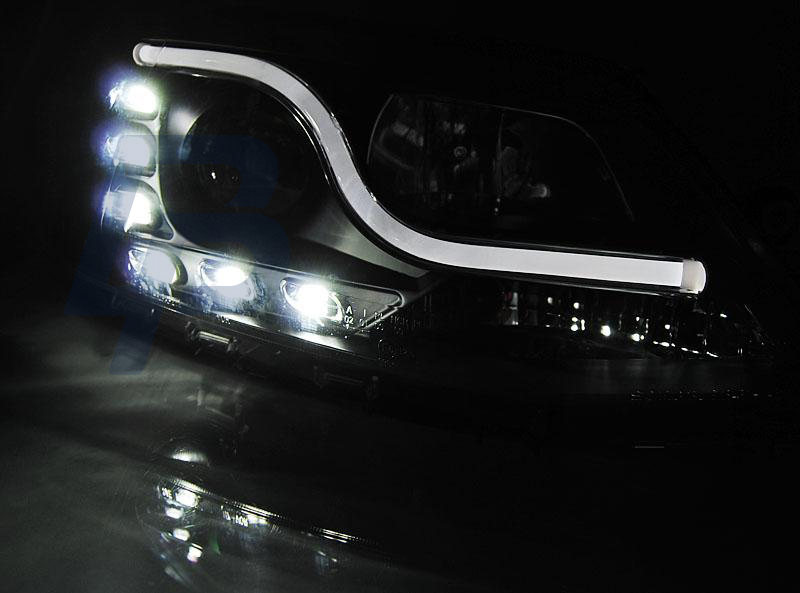 HEADLIGHTS VW JETTA VI 1.11- TUBE LIGHT TRU DRL BLACK - 3