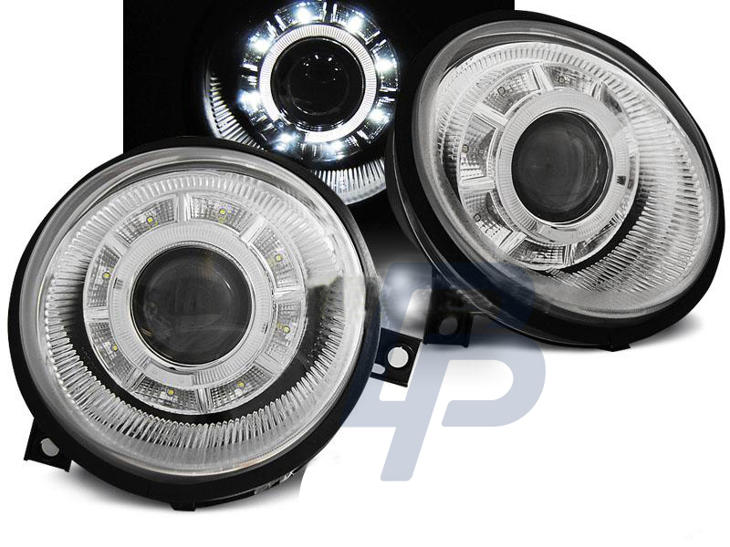 HEADLIGHTS VW LUPO 98-05  DAYLIGHT CHROME - 4