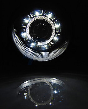 HEADLIGHTS VW LUPO 98-05  DAYLIGHT BLACK