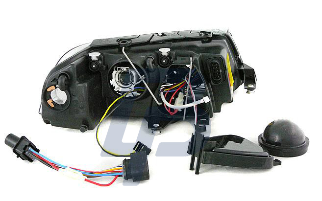 HEADLIGHTS VW PASSAT 3BG B5 FL 09.00-03.05 ANGEL EYES BLACK - 4