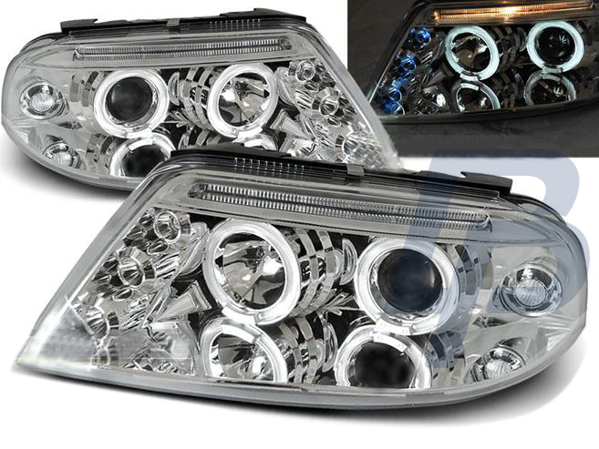 HEADLIGHTS VW PASSAT 3BG 09.00-03.05 ANGEL EYES CHROME - 2
