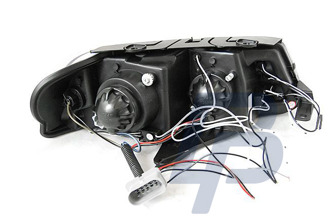HEADLIGHTS VW PASSAT 3BG 09.00-03.05 ANGEL EYES BLACK - 3