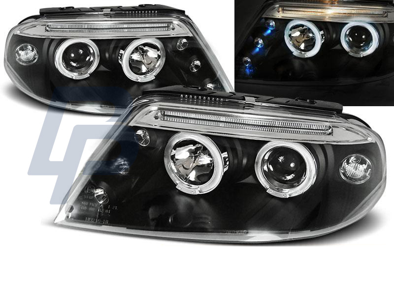 HEADLIGHTS VW PASSAT 3BG 09.00-03.05 ANGEL EYES BLACK - 4