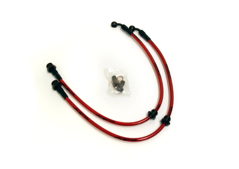 AGENCY POWER FRONT STEEL BRAIDED BRAKE LINES NISSAN 240SX S13 89-94