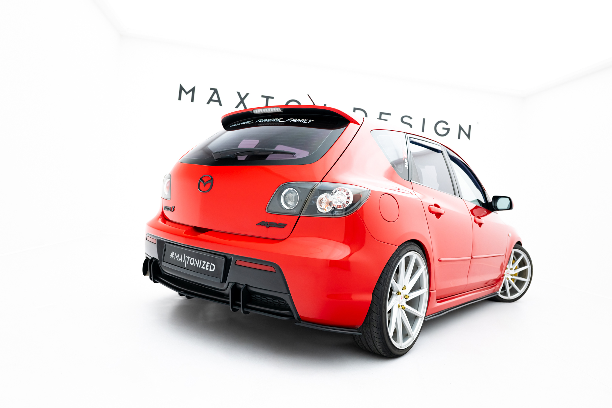 STREET PRO REAR SIDE SPLITTERS SUITABLE FOR MAZDA 3 MPS MK1 EU VERSION – MAXTON DESIGN - 3
