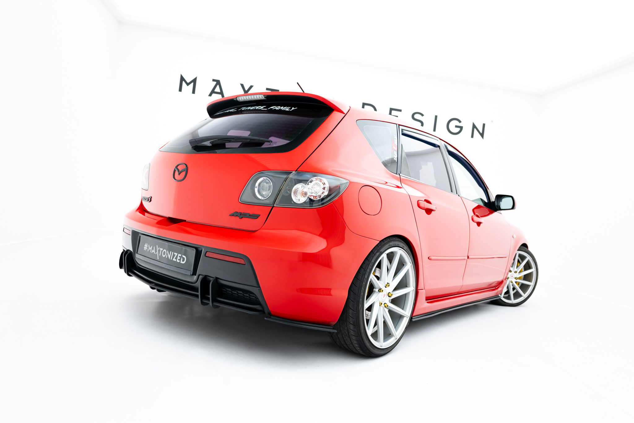 STREET PRO REAR SIDE SPLITTERS SUITABLE FOR MAZDA 3 MPS MK1 EU VERSION – MAXTON DESIGN - 4