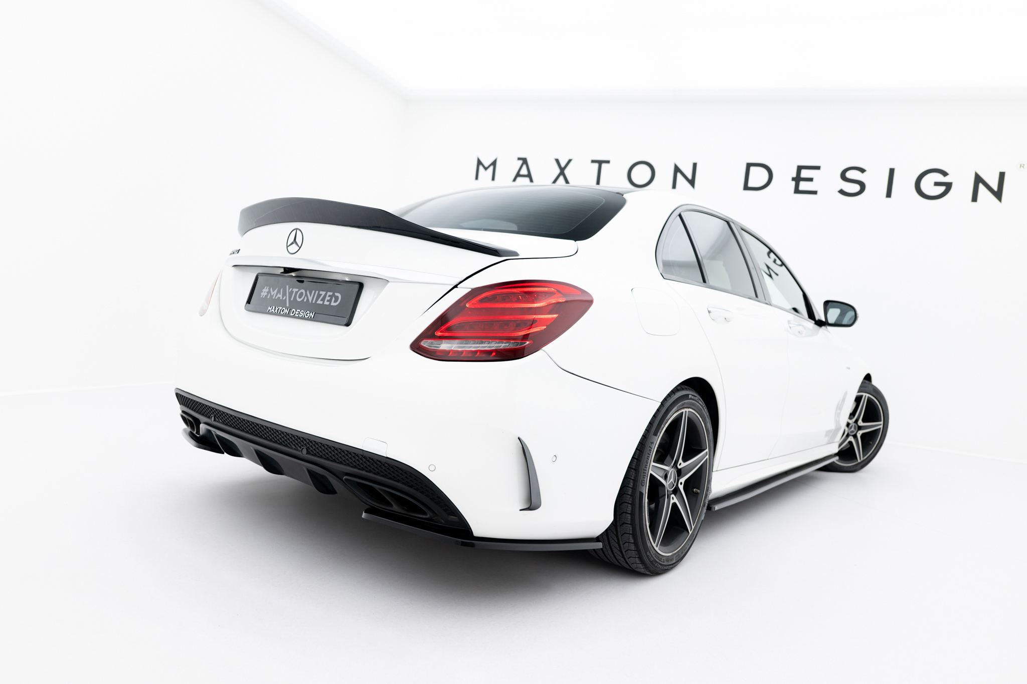 REAR SIDE SPLITTERS SUITABLE FOR MERCEDES-BENZ C AMG-LINE / C43 AMG SEDAN W205 – MAXTON DESIGN - 3